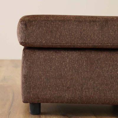 Lara 3-Seater Fabric Left & Right Reversible Corner Sofa - Brown - With 2-Year Warranty