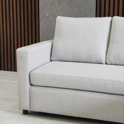 Lara 3-seater Fabric Left and Right Reversible Corner Sofa - Grey - With 2-Year Warranty