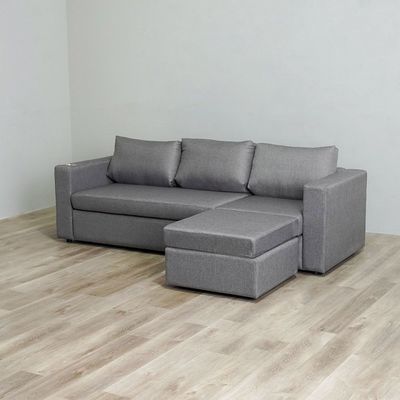 Ashley 3-Seater L-Shape Corner Sofa – Grey – With 2-Year Warranty