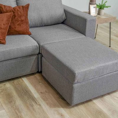 Ashley 3-Seater L-Shape Corner Sofa – Grey – With 2-Year Warranty