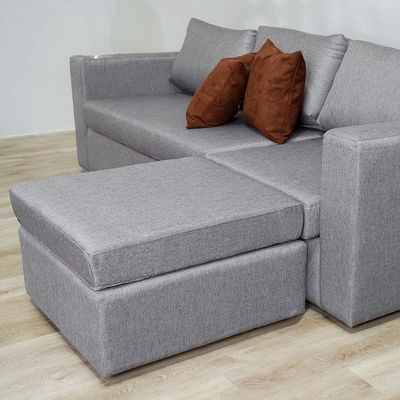 Ashley 3-Seater L-Shape Corner Sofa – Grey – With 2-Year Warranty