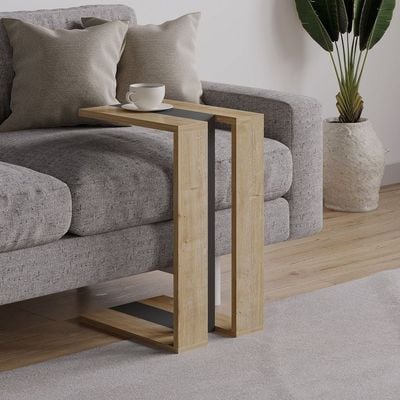 Muju C Side End Table Multifunctional Use For Living Room Office And Other Spaces Modern And Stylish Design D 40 x W 30 x H 57 cm Oak  Anthracite