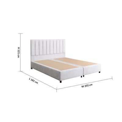 Charlie 150x200 Queen Bed - Grey - With 2-Year Warranty