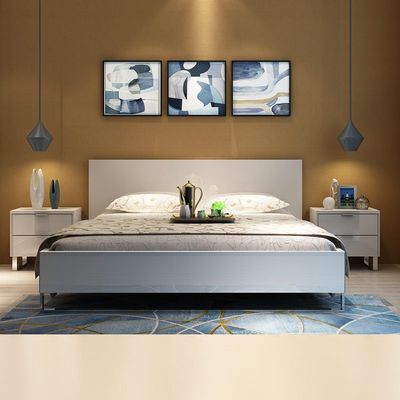 لوليتا - سرير كوين 150×200 سم - أبيض لامع