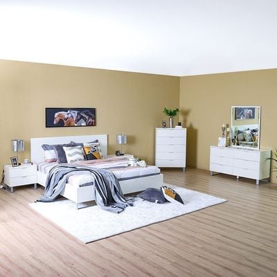 Lolita 180X200 King Bed - Glossy White