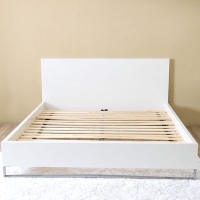 لوليتا - سرير كينج 180×200 سم - أبيض لامع