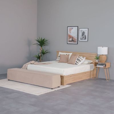 Raymond 180x200 King Bed - Summer Oak - With 2-Year Warranty