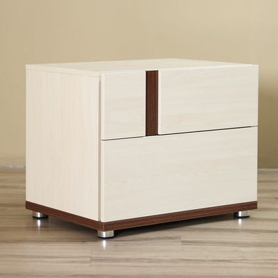 Maybell Bedroom Set - White Maple / Walnut