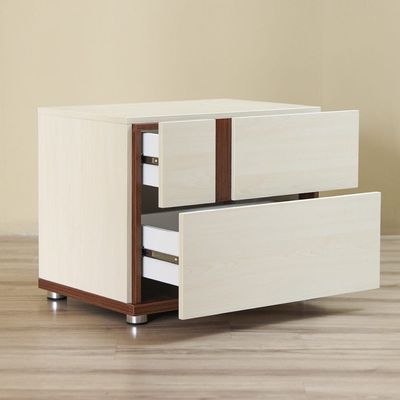 Maybell Bedroom Set - White Maple / Walnut