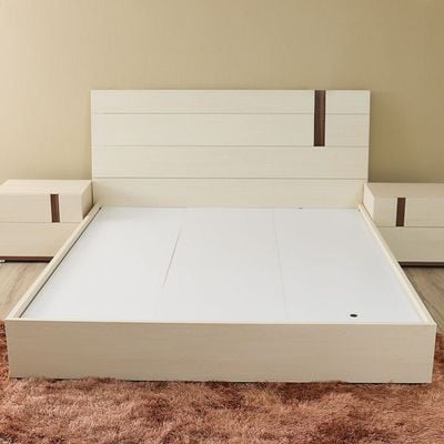 Maybell Bedroom Set - White Maple / Walnut