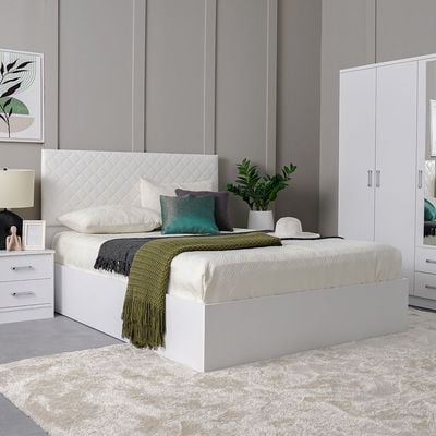 سرير بمقاس كينج من أستوريا 190x200 سم - أبيض