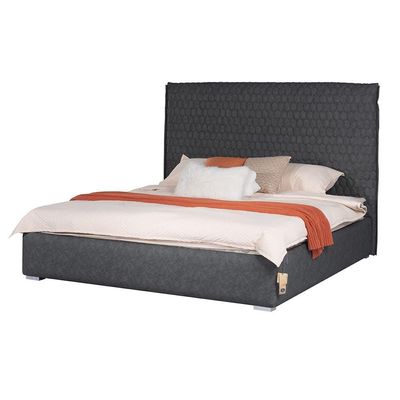 Calvin King Bed - Grey/Silver - 180x200 cm - With 2-Year Warranty