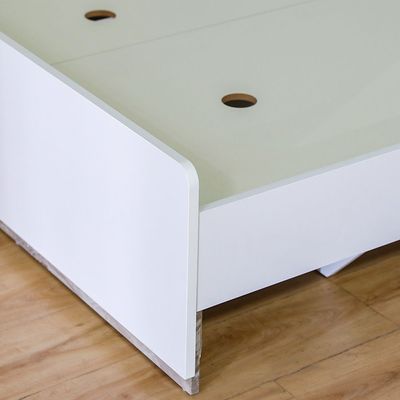 Gingko 180X200 King Bed - Matte White / Gold