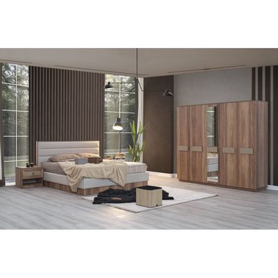 Bohem 180x200 King Bedroom Set - Dark Oak - With 2-Year Warranty