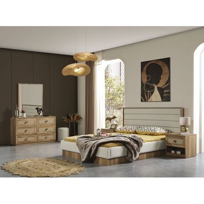 Bohem 180x200 King Bedroom Set - Dark Oak - With 2-Year Warranty