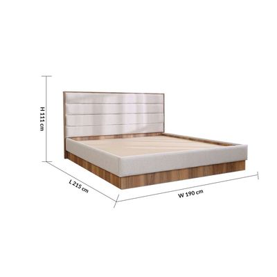 Bohem 180X200 King Bed - Dark oak