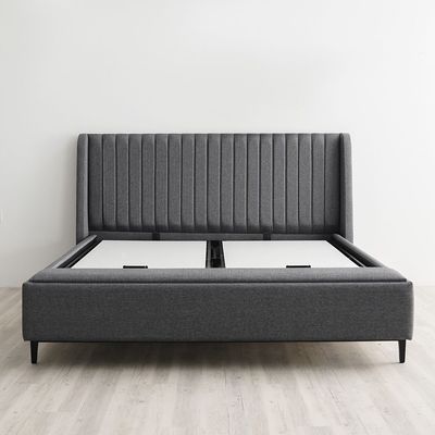 Defne 180X200 King Bed With Bench - Cream/Black