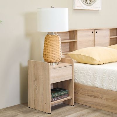 Adriana 150x200 Queen Bed Set + Dresser and Stool - Sonoma Oak