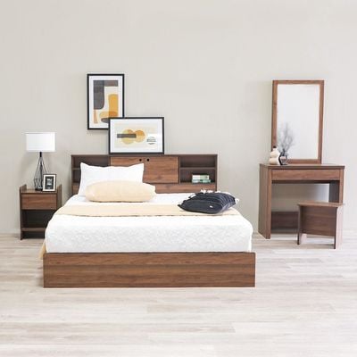 Adriana 200x150 Queen Bed Set + Dresser and Stool - Columbia -  With 2-Year Warranty