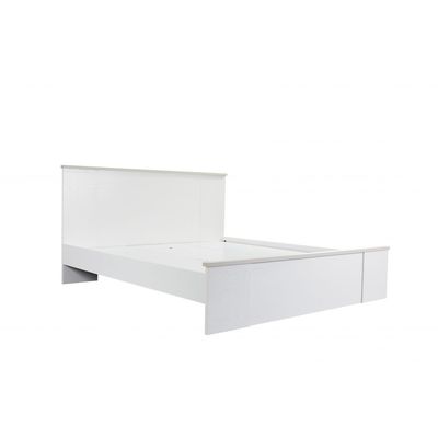Thomas 180x200 King Bed - White/Light Oak - With 2-Year Warranty