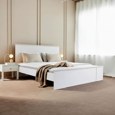 Thomas 180x200 King Bed - White/Light Oak - With 2-Year Warranty