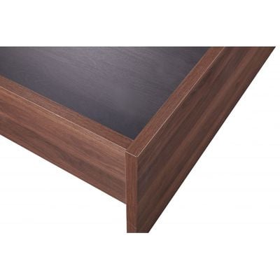 New Allano 150x200 Queen Bed - Dark Walnut/White – With 2-Year Warranty