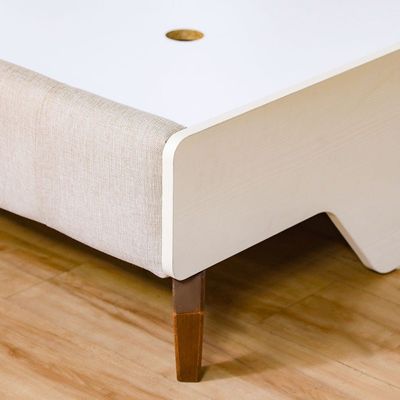 V2 Gordion 120x200 Single Bed - Light Cream - With 2-Year Warranty