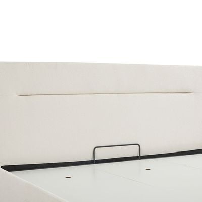 Hendrix 180x200 King Bed with Hydraulic Storage - White - With 2-Year Warranty