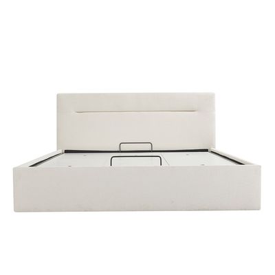 Hendrix 180x200 King Bed with Hydraulic Storage - White - With 2-Year Warranty