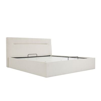 Hendrix 180x200 King Bed with Hydraulic Storage - White - With 2-Year Warranty