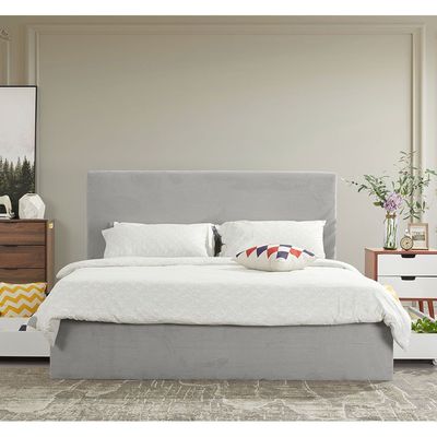 Wesley 150x200 Queen Bed with 4 Drawers - Dark Grey - With 2-Year Warranty