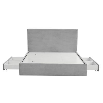 Wesley 180x200 King Bed with 4 Drawers - Dark Grey - With 2-Year Warranty