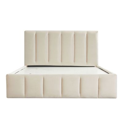 Vista 180x200 King Bed with 4 Drawers - Light Beige - With 2-Year Warranty