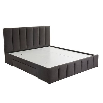 Vista 180x200 King Bed with 4 Drawers - Black - With 2-Year Warranty