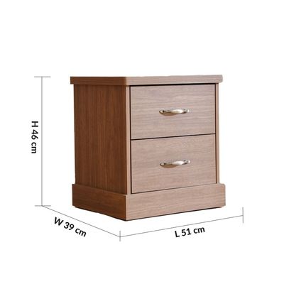 Zirco King Bedroom Set - Brown Oak - With 2-Year Warranty