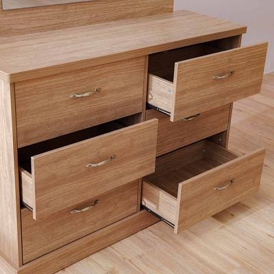 Zirco King Bedroom Set - Brown Oak - With 2-Year Warranty