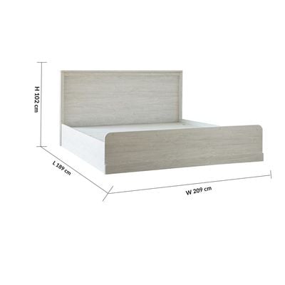 Zirco King Bedroom Set - White Oak - With 2-Year Warranty