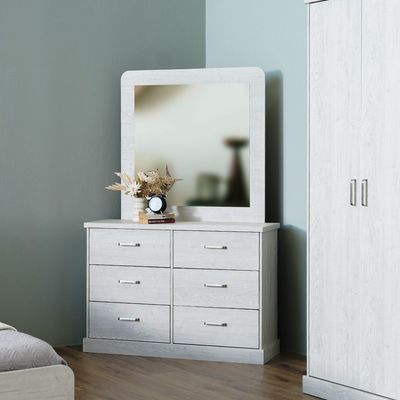 Zirco King Bedroom Set - White Oak - With 2-Year Warranty