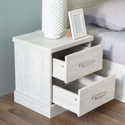 Zirco King Bedroom Set - White Oak - With 2-Year Warranty