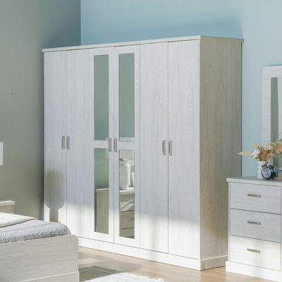 Zirco Queen Bedroom Set - White Oak - With 2-Year Warranty
