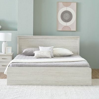 Zirco Queen Bedroom Set - White Oak - With 2-Year Warranty
