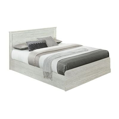 زيركو - سرير مقاس كوين 150X200 مع مساحة تخزين - بلوط أبيض - مع ضمان لمدة عامين