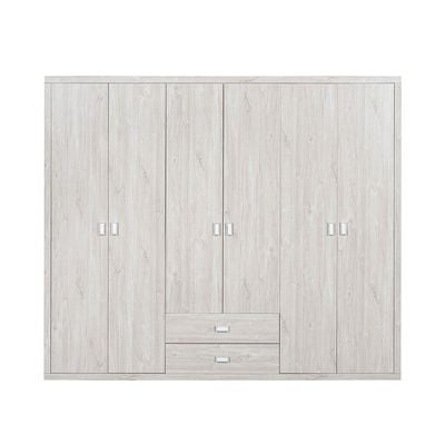 Tisley King Bedroom Set - Light Oak/White Faux Marble - With 2-Year warranty