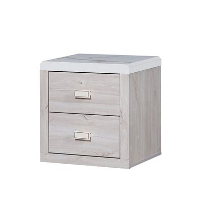 Tisley King Bedroom Set - Light Oak/White Faux Marble - With 2-Year warranty