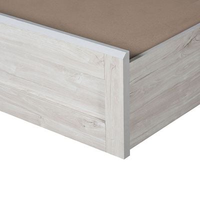 Tisley King Bedroom Set - Light Oak/White Faux Marble - With 2-Year warranty