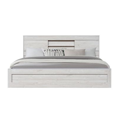 Tisley King Bedroom Set - Light Oak/White Faux Marble - With 2-Year warranty