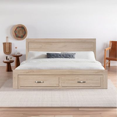 Bolivar King Bedroom Set - Vintage Oak - With 2-Year Warranty