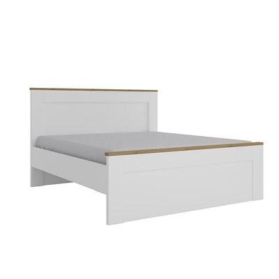 Pera King Bedroom Set - White/Light Oak - With 2-Year Warranty