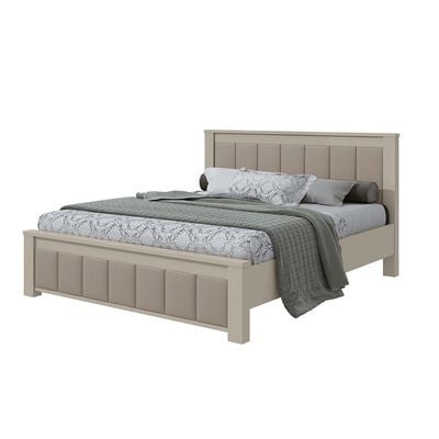 Chloe 180x200 King Bed - Taupe - With 2-Year Warranty 
