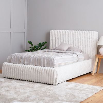 Fritz 150x200 Queen Bed - Cream - With 2-Year Warranty